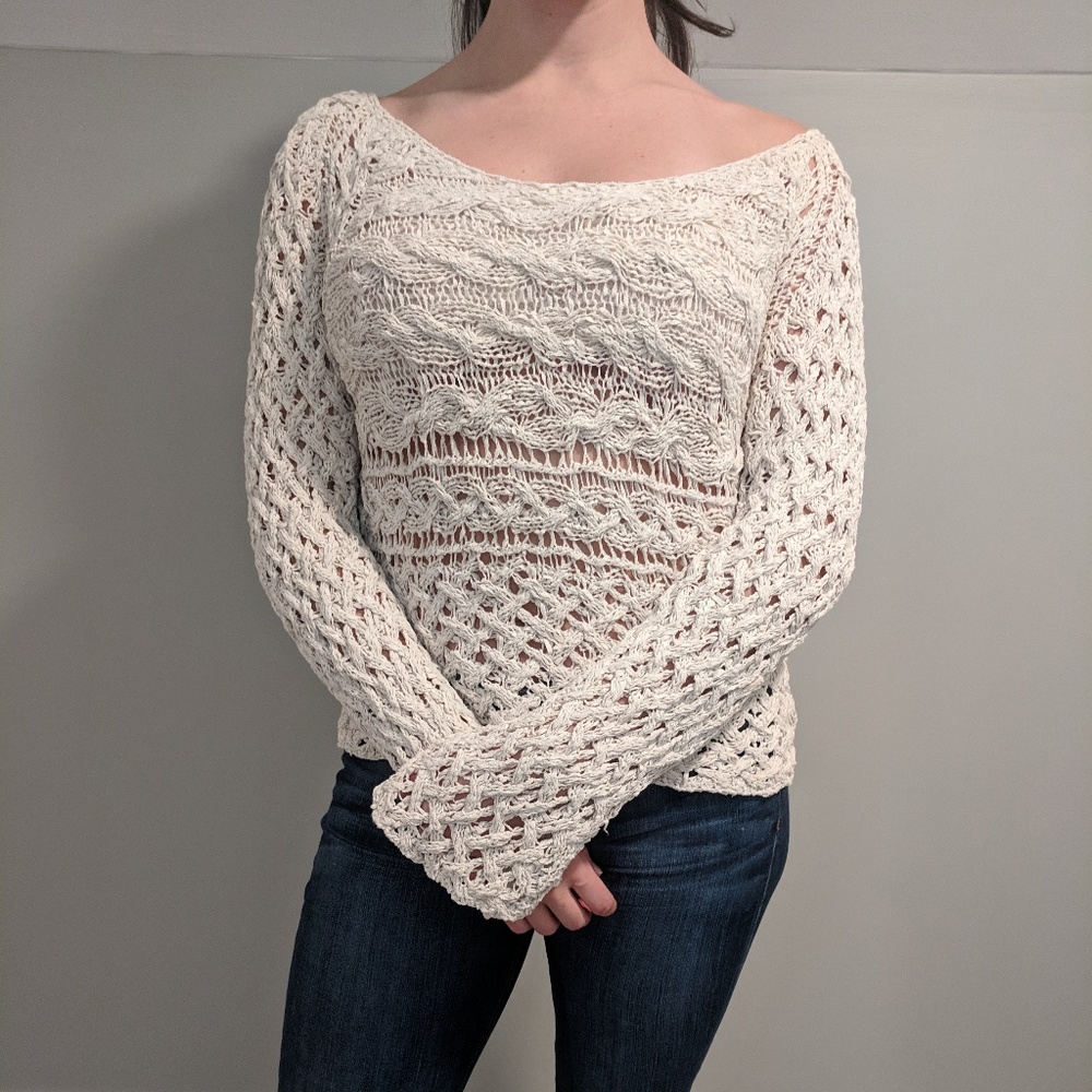Free People Woven Sweater